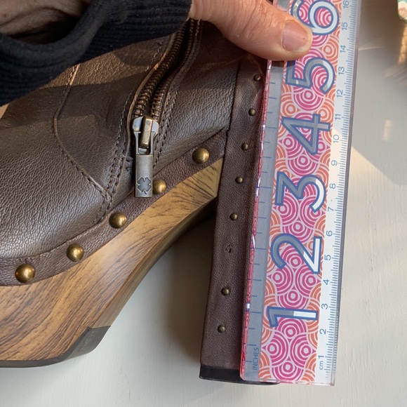 Boho Platform Leather Ankle Boots - Picture 7 of 8